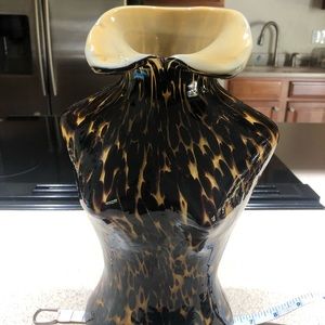 Art Deco glass flower vase